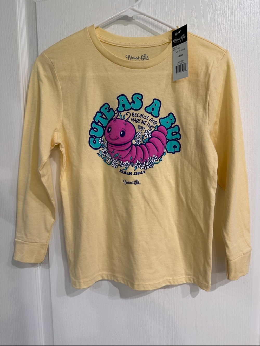 Blessed Girl Yellow 'Cute as a Bug' Long Sleeve Tee